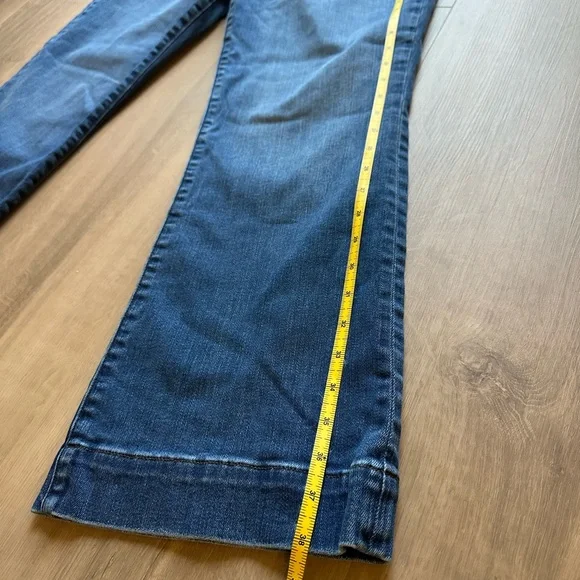 Kut from the Kloth High Rise Kelsey Ankle Flare Dark Blue Jeans - Size 14 - Picture 4 of 7